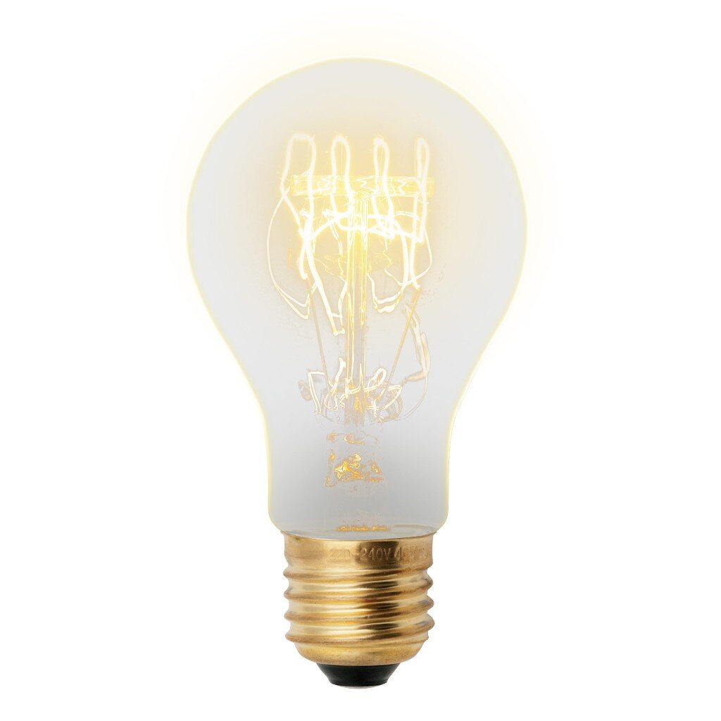 Лампа накаливания E27, 60 Вт, груша, форма нити SW, Uniel, Vintage, UL-00000476