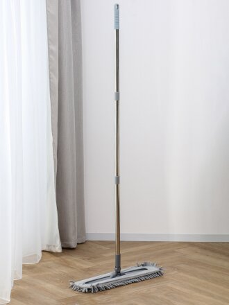 Швабра 132 см, насадка на резинке, микрофибра 48х15см, A260087