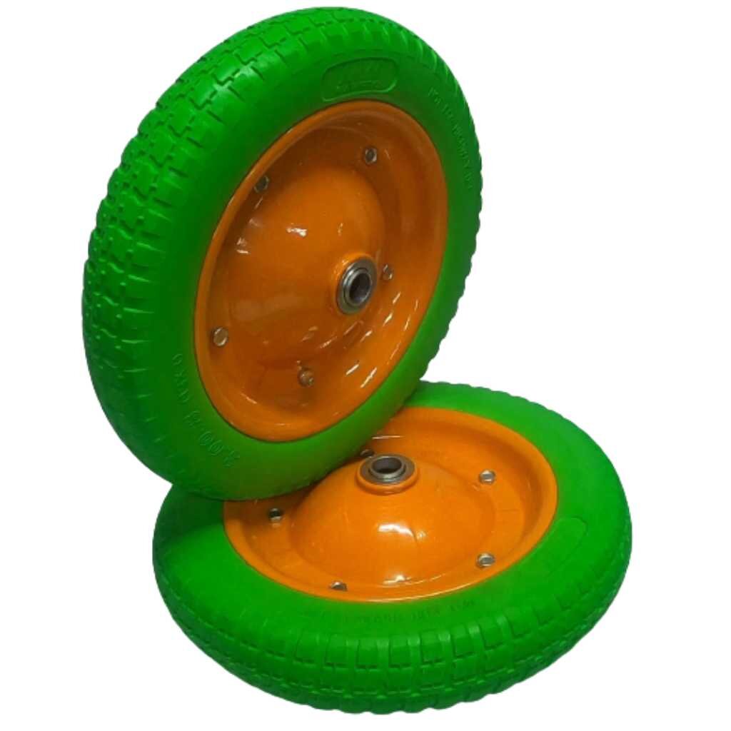 Колесо для тачки полиуретан PU, 3.00-8/3.25, втулка D20 мм, Мави-про колесо для тачки резина pr 3 00 8 3 25 8 втулка d16 мм мави про
