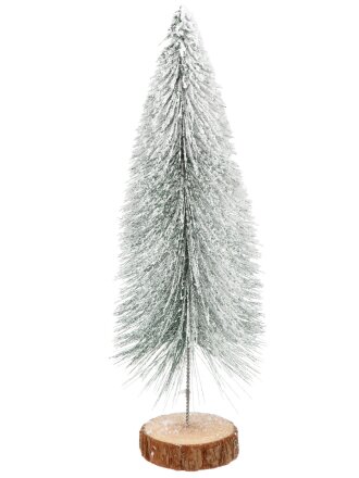 Елка новогодняя настольная, 35 см, ель, хвоя леска, заснеженная, Y4-9485