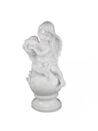 Фигурка садовая Ангел с арфой, 16х35 см, гипс, 245
