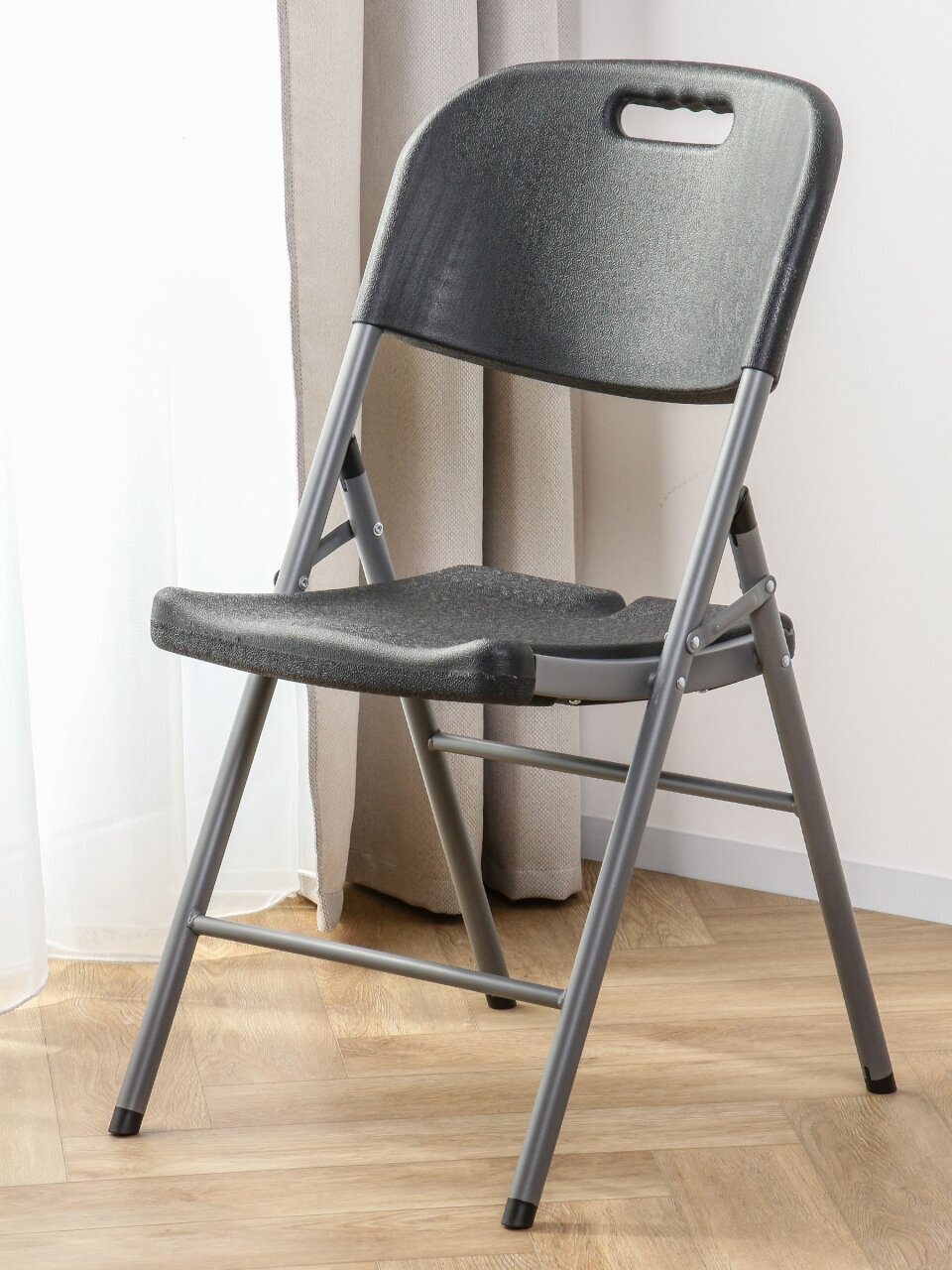 Стул складной Green Days, 49х45х78 см, металл, пластик, 45х49х78 см, HQ-M52-glide-black
