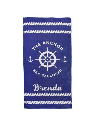 Полотенце пляжное 70х140 см, полиэстер, Якорь, Китай, A160113