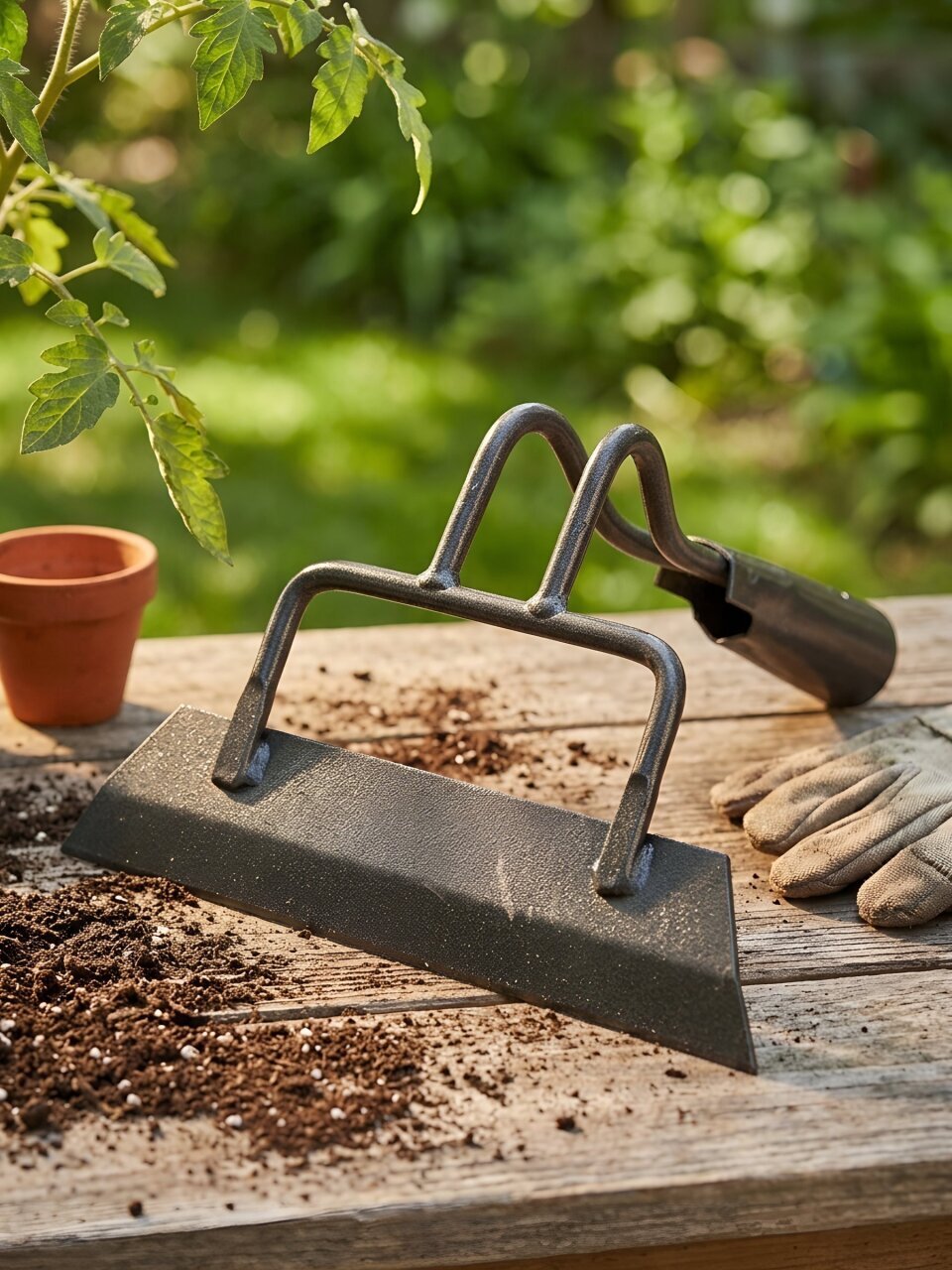 Тяпка клепанная нержавеющая сталь, 250х50 мм, Авангард
