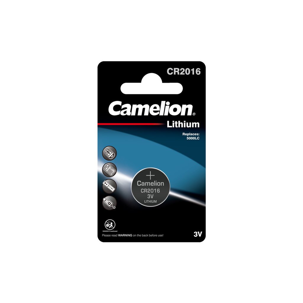 Батарейка 3В, емкость 75мА*ч, Camelion CR2016 BL-1
