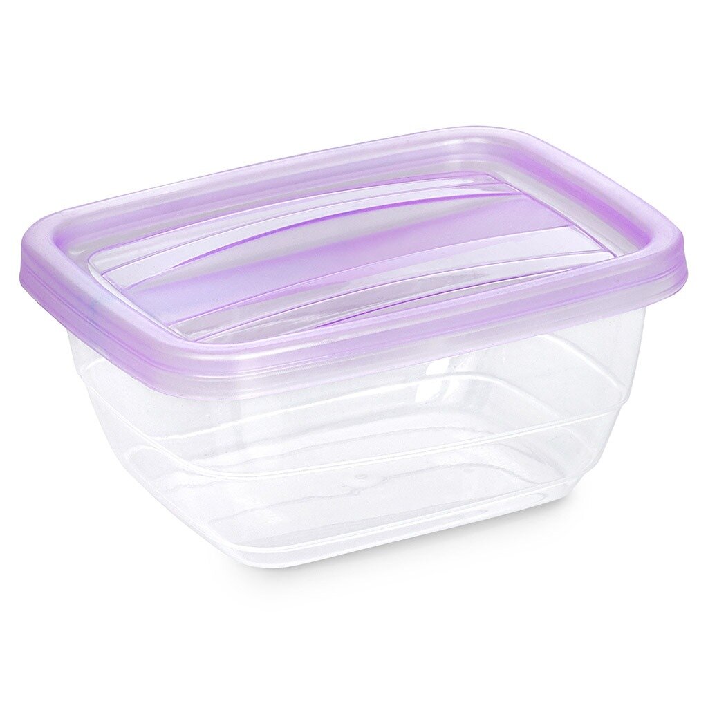 Контейнер пищевой пластик, 0.25 л, прямоугольный, Violet, Лаванда, 70025136 контейнер пищевой для обеда пластик 0 4 0 4 л 8 5 см idea совы м1232