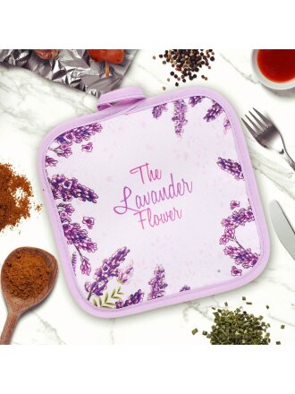 Прихватка 18х18 см, 100% полиэстер, Лаванда новая, Y9-187