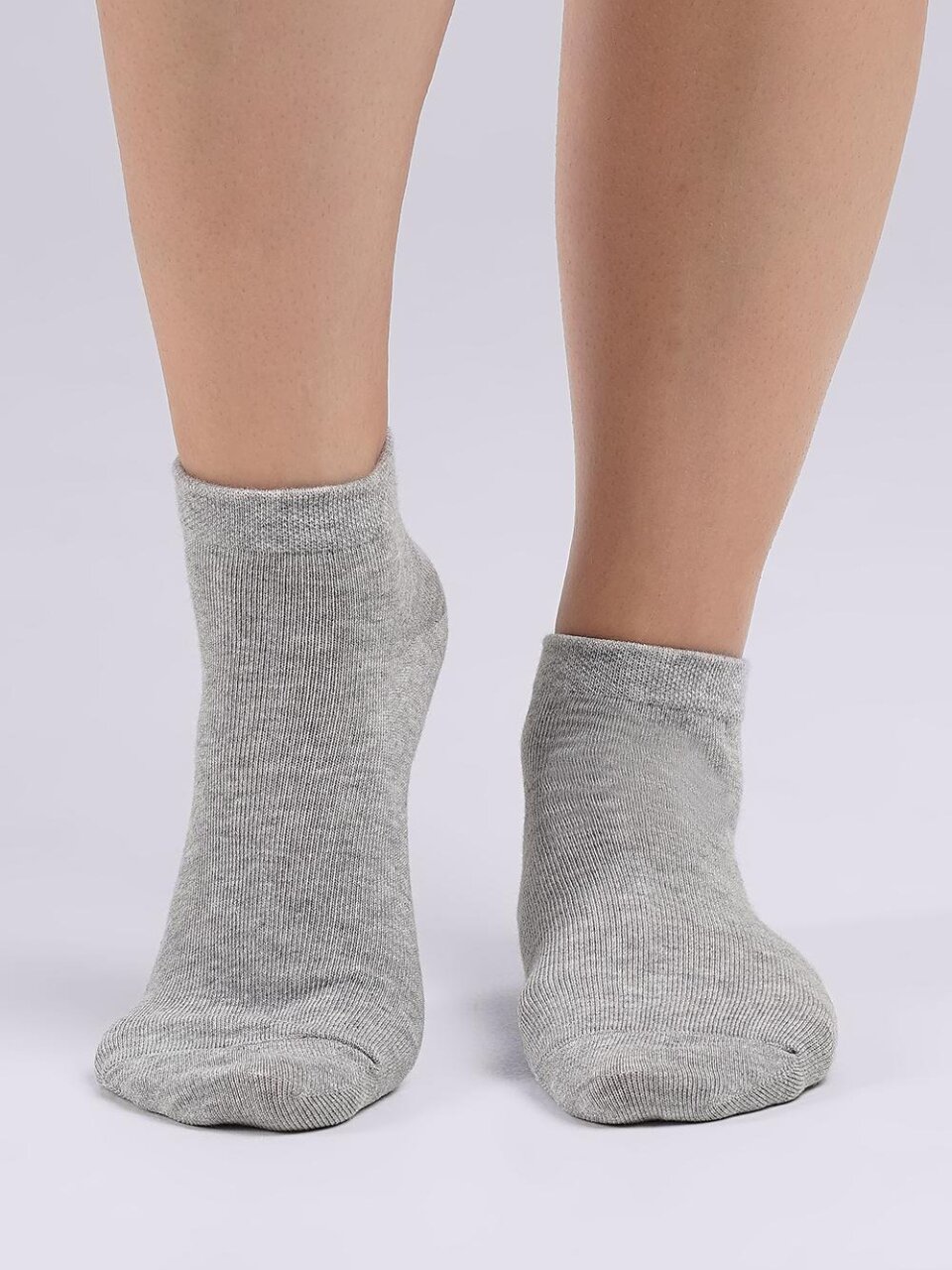 Носки жен, хлопок, Clever, мел сер, р.23, L2002, укороч