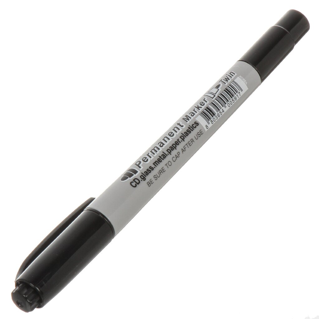 Маркер перманентный пулевидный, двухсторонний, 1-2 мм, черный, Crown, Multi Marker Twin, P-800W daring look eye marker маркер для глаз дерзкий взгляд