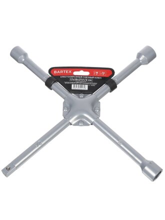 Ключ крестообразный гаечный, Bartex, 170х190х210 мм, сталь, усиленный