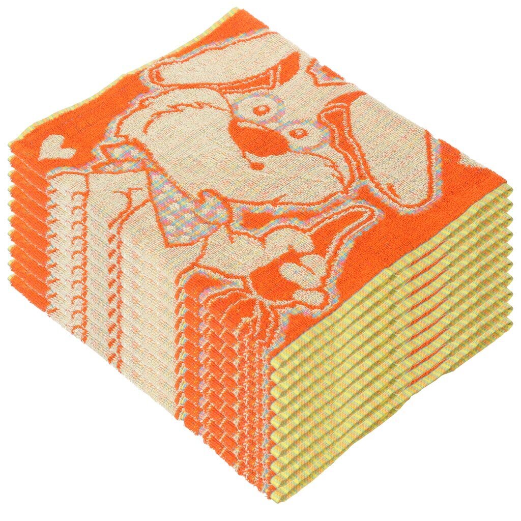 т Полотенце кух 30*60 махровое Влюблёнчик кролик пестротканое жаккард 4016,1 сорт С79-ЮА