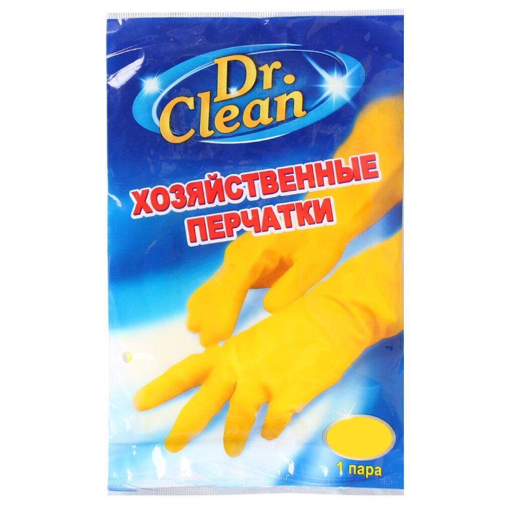 Перчатки хозяйственные резина, M, Dr.Clean перчатки хозяйственные латекс l желтые eurohouse household gloves gward iris libry