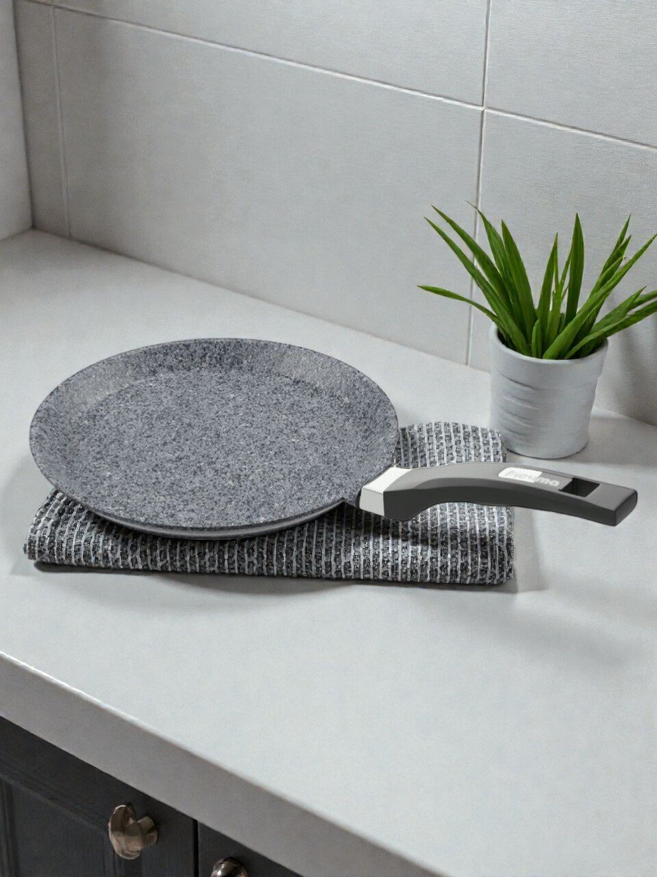 Блинница алюминий, 22 см, антипригарное покрытие, Мечта, Premium grey, 12901, бакелитовая ручка