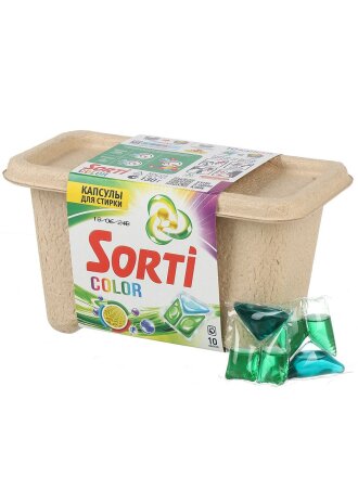 Капсулы для стирки Sorti, Color, 10 шт