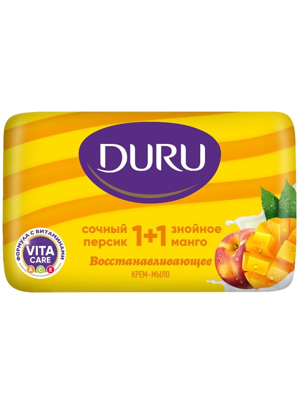 Крем-мыло Duru, 1+1 Манго и персик, 80 г