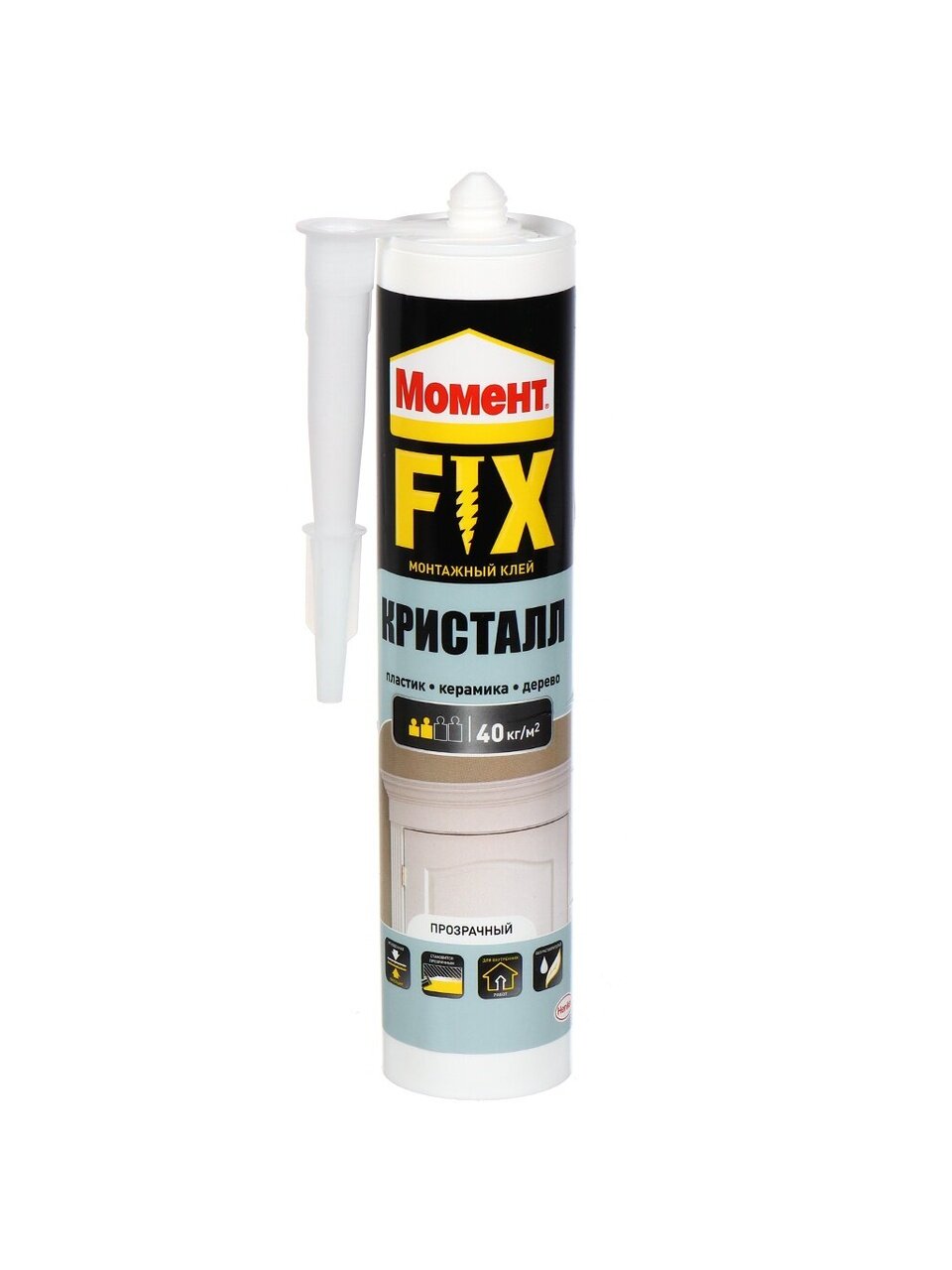 Жидкие гвозди Момент, Fix, Кристалл, 265 г, прозрачные, 2572945