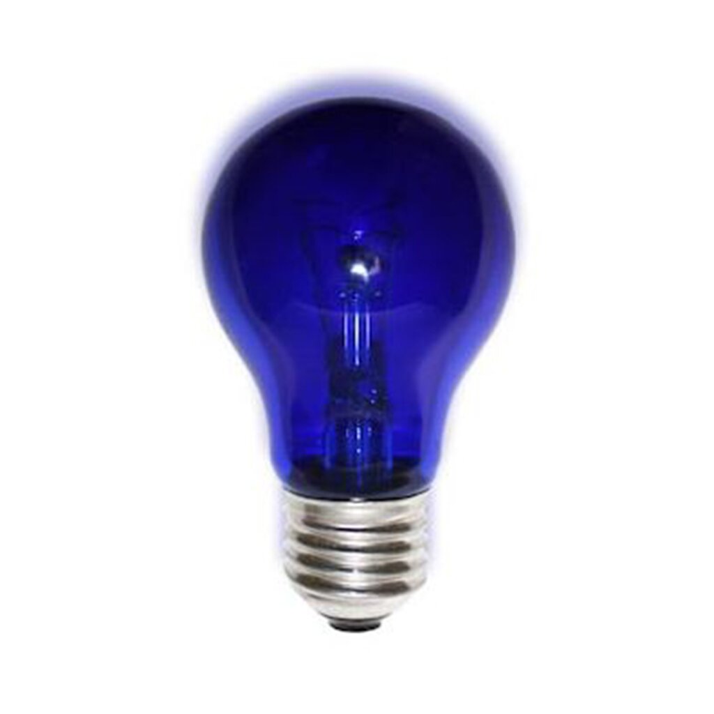 Лампа накаливания E27, 60 Вт, шар, синяя, физиотерапевтическая, Favor, А55С, 230-60