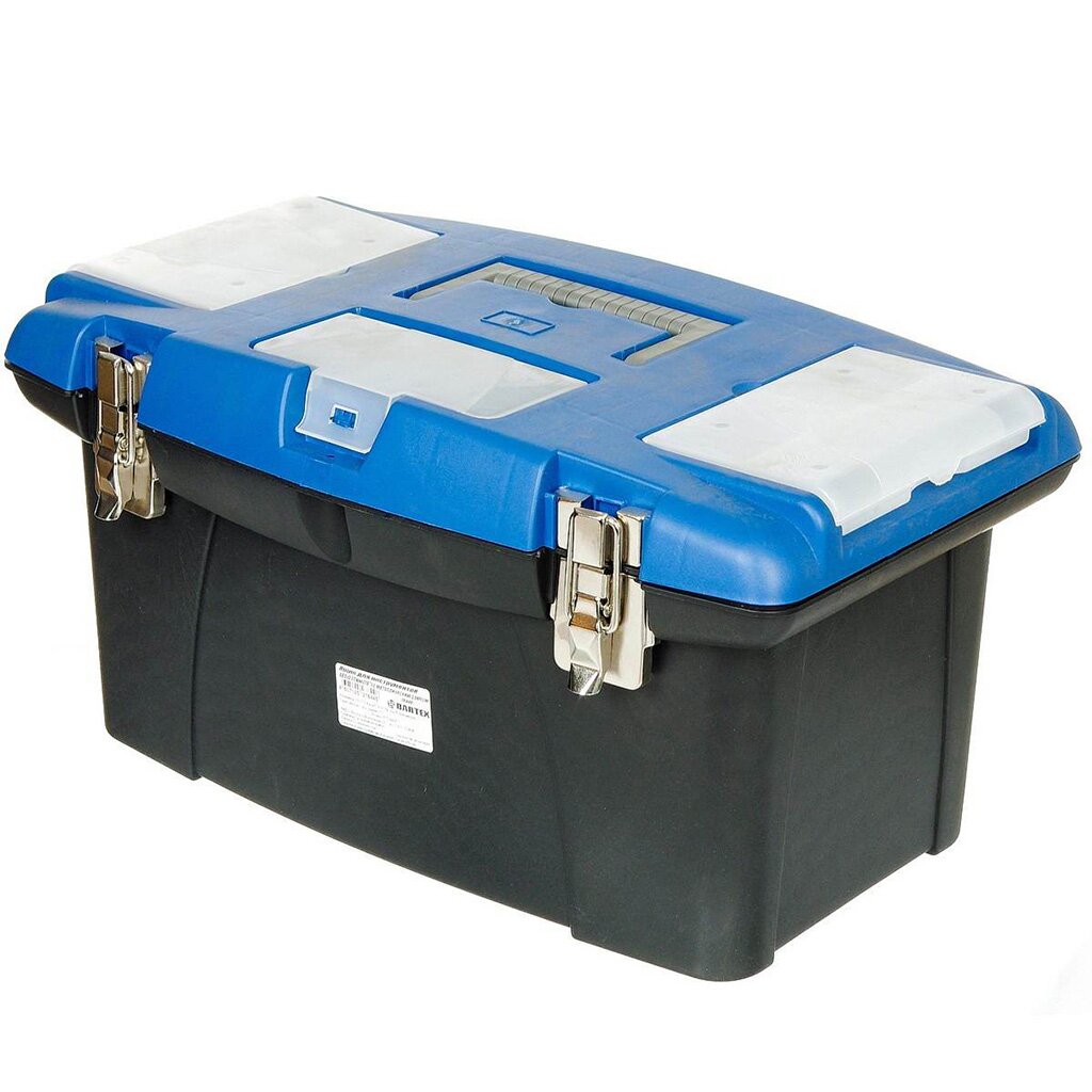 Ящик для инструментов, 19 '', 48х23 см, пластик, Bartex, металлический замок, 27802204 сумка для инструментов 17х41х28 см текстиль bartex металлический замок