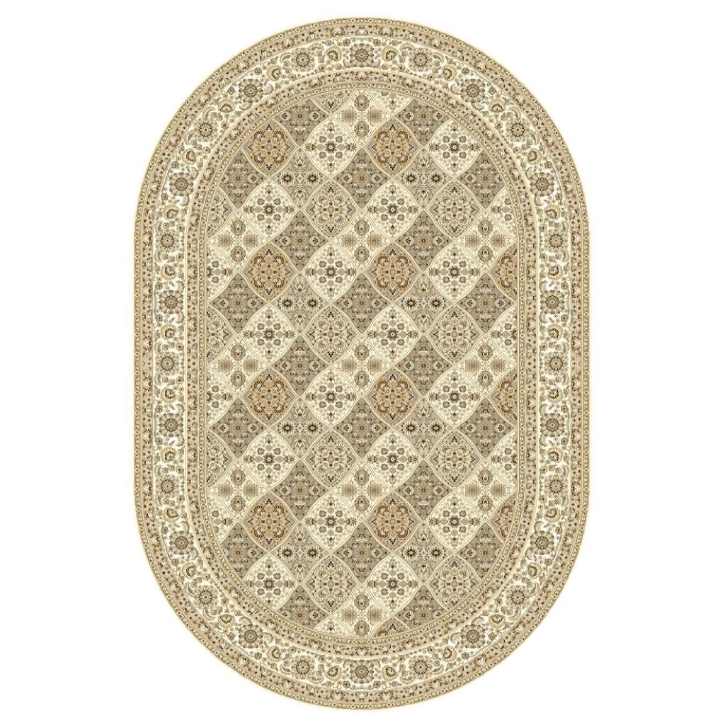 Ковер интерьерный 1х2 м, Люберецкие ковры, Блюз, овальный, рис. 55215, цв. 01