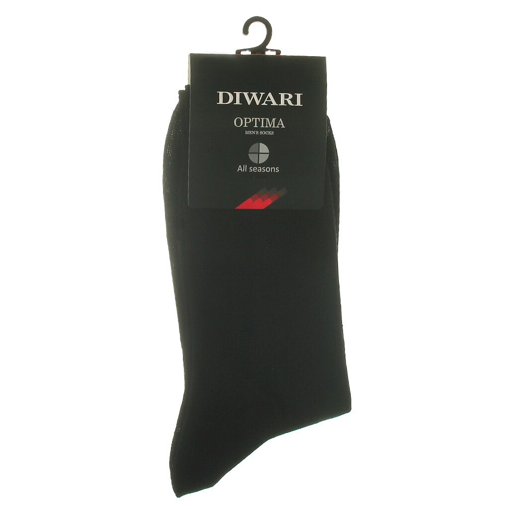 Носки для мужчин, хлопок, Diwari, Optima, 000, черные, р. 29, 7С-43СП