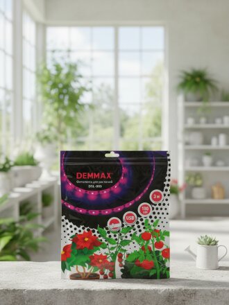 Лента светодиодная для растений, IP20, 180 LED, 3 м, Demmax, DSL-003