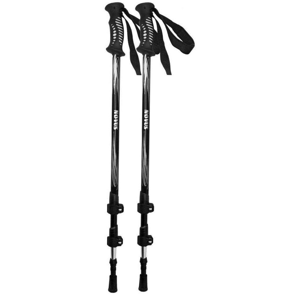 Треккинговые палки Novus телескоп., 18/16/14 мм, flip lock, р. 65-135, NTP-02 black, 00000106913