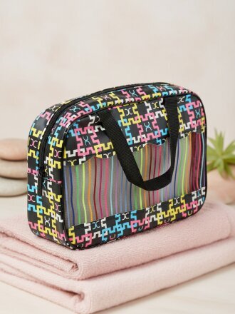 Косметичка 25х6х16 см, ПВХ, A080090, прямоугольная, застежка молния, в ассортименте