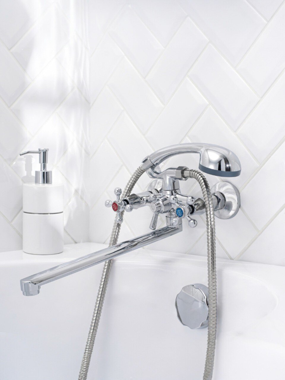 Смеситель для ванны, РМС, с кран-буксой, SL71-143P