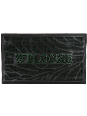 Коврик грязезащитный, 43х73 см, прямоугольный, резина, черный, Велком, Y4-5161