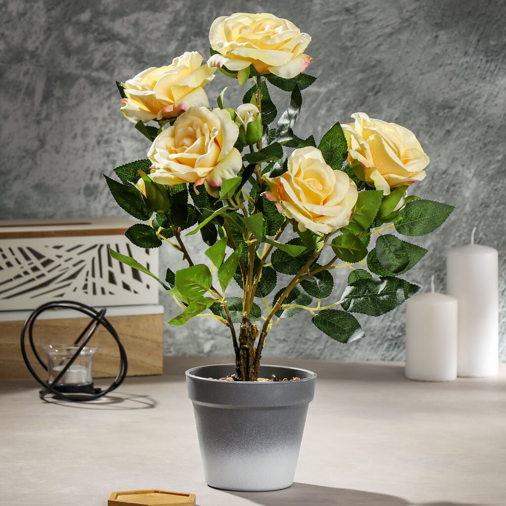 Цветок искусственный в кашпо, 44 см, Y4-6959 п образная кухня фьюжн 08 белый