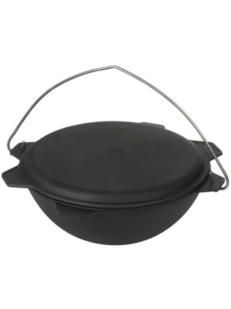 Казан чугун, 12 л, с крышкой-садж, с дужкой, Manoli, СК12-12