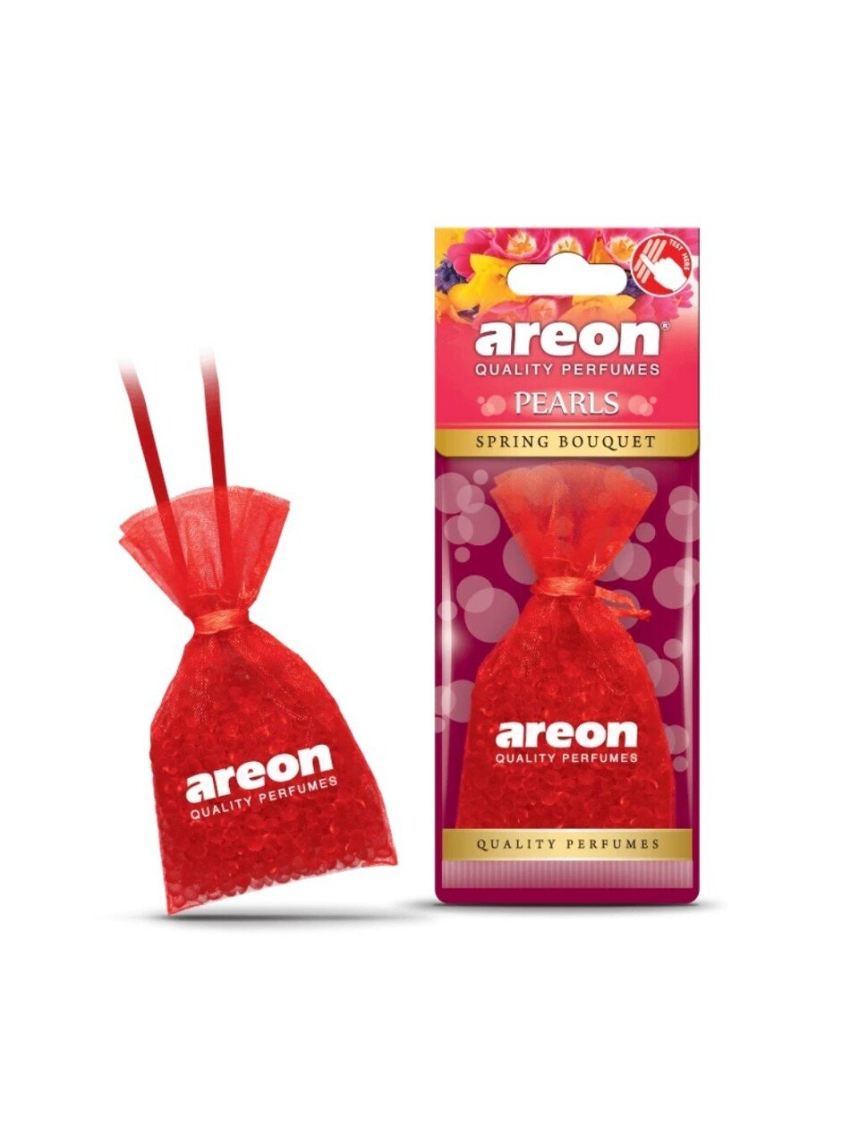 Ароматизатор в машину подвесной, мешочек, Areon, Pearls Весенний Букет, 704-ABP-04