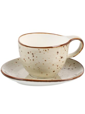 Чайная пара фарфор, 2 предмета, на 1 персону, 250 мл, Horeca, Графит, 206-55030