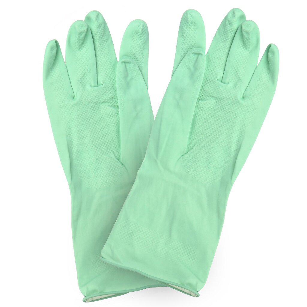 Перчатки хозяйственные резина, неопудренные, S, мята, Марья Искусница, Y4-4989 резиновые перчатки azur