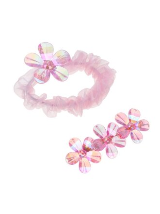 Набор для волос детский ЮниLook, металл, полиэстер, пластик, в ассортименте, резинка 6 см, заколка 5.5/6 см, 321-377