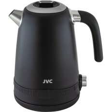 Чайник электрический JVC, JK-KE1730, черный, 1.7 л, 2200 Вт, скрытый нагревательный элемент, нержавеющая сталь