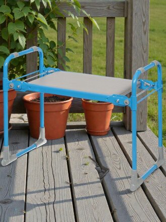 Скамейка садовая металл, 56х30х42.5 см, с мягким сиденьем, в ассортименте, Nika, СКМ