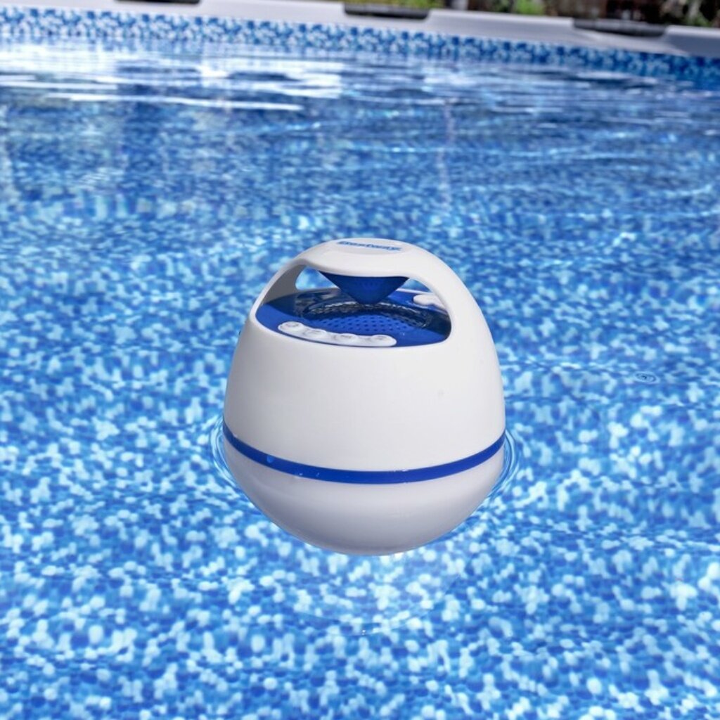Музыкальная колонка для бассейна, плавающая, светодиодная, Bestway, Bluetooth, 58700 очиститель вакуумный для бассейна к фильтр насосу автоматический bestway aquadrift 58665