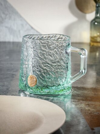 Кружка стекло, 260 мл, с цветным дном, Y4-9025, в ассортименте