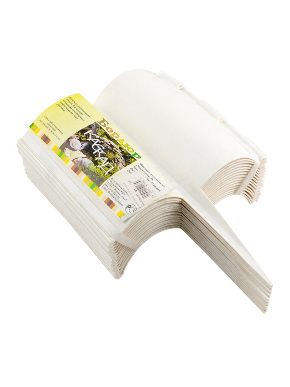 Бордюр декоративный пластмасса, Диорит, Каскад, 30х300 см, белый, 9519