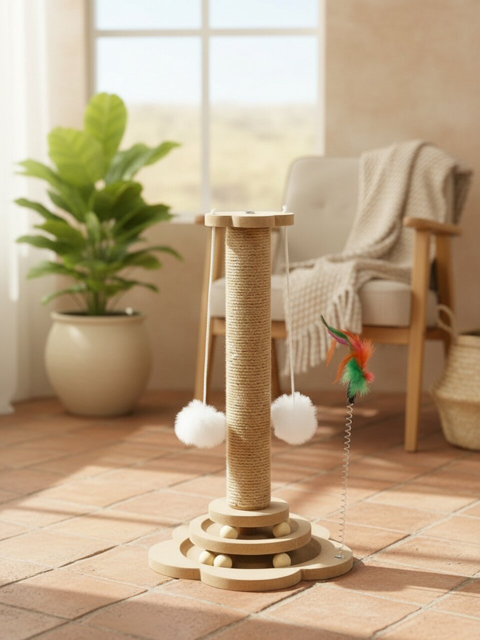 Когтеточка-столб 24х40 см, Y4-11434