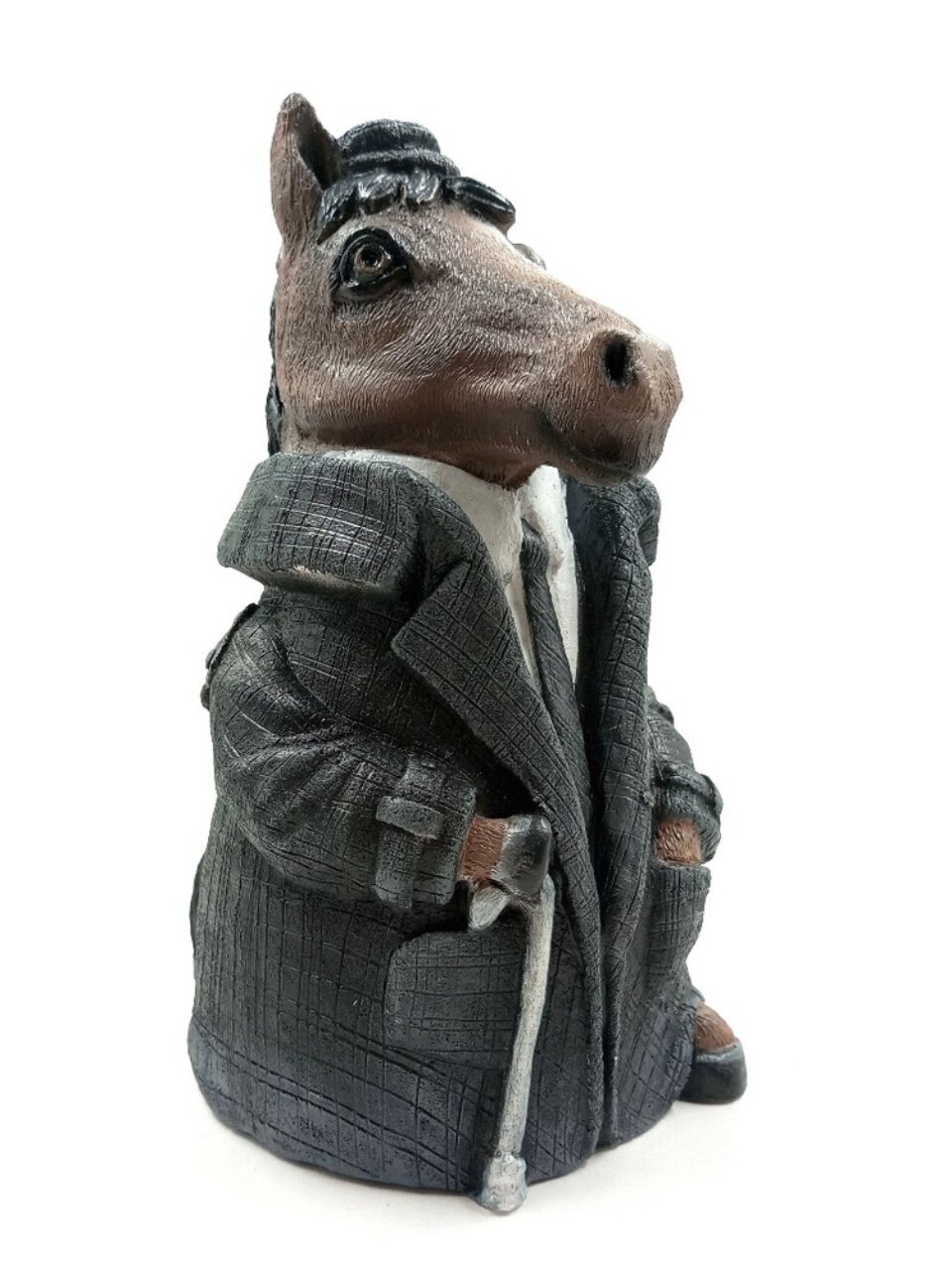 Копилка Символ Года Конь в пальто, 24 см, гипс, G040-24-105K, бежевая