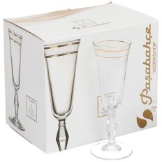 Бокал для шампанского, 190 мл, стекло, 6 шт, Pasabahce, Queen, 440075BGL