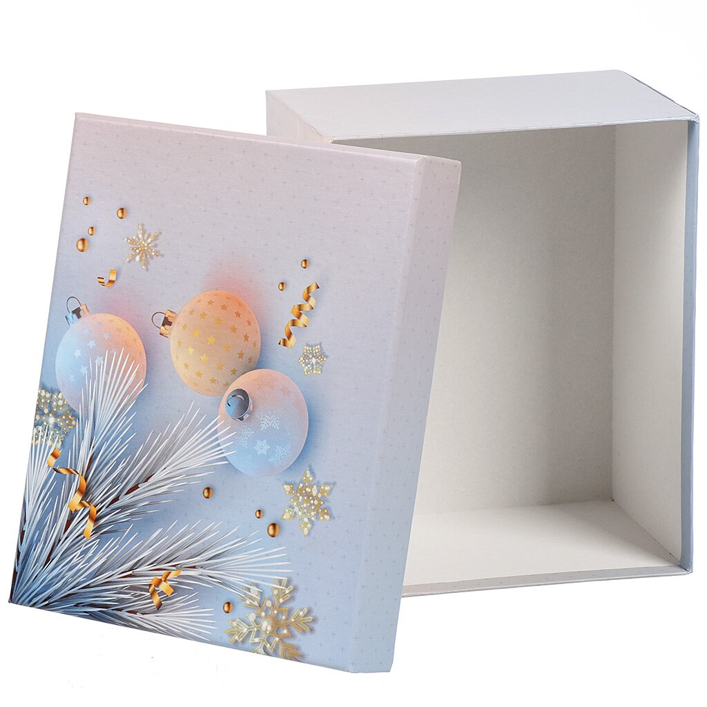Подарочная коробка картон, 21х17х11 см, прямоугольная, Магия Рождества, Д10103П.375.2 подарочная коробка bikson