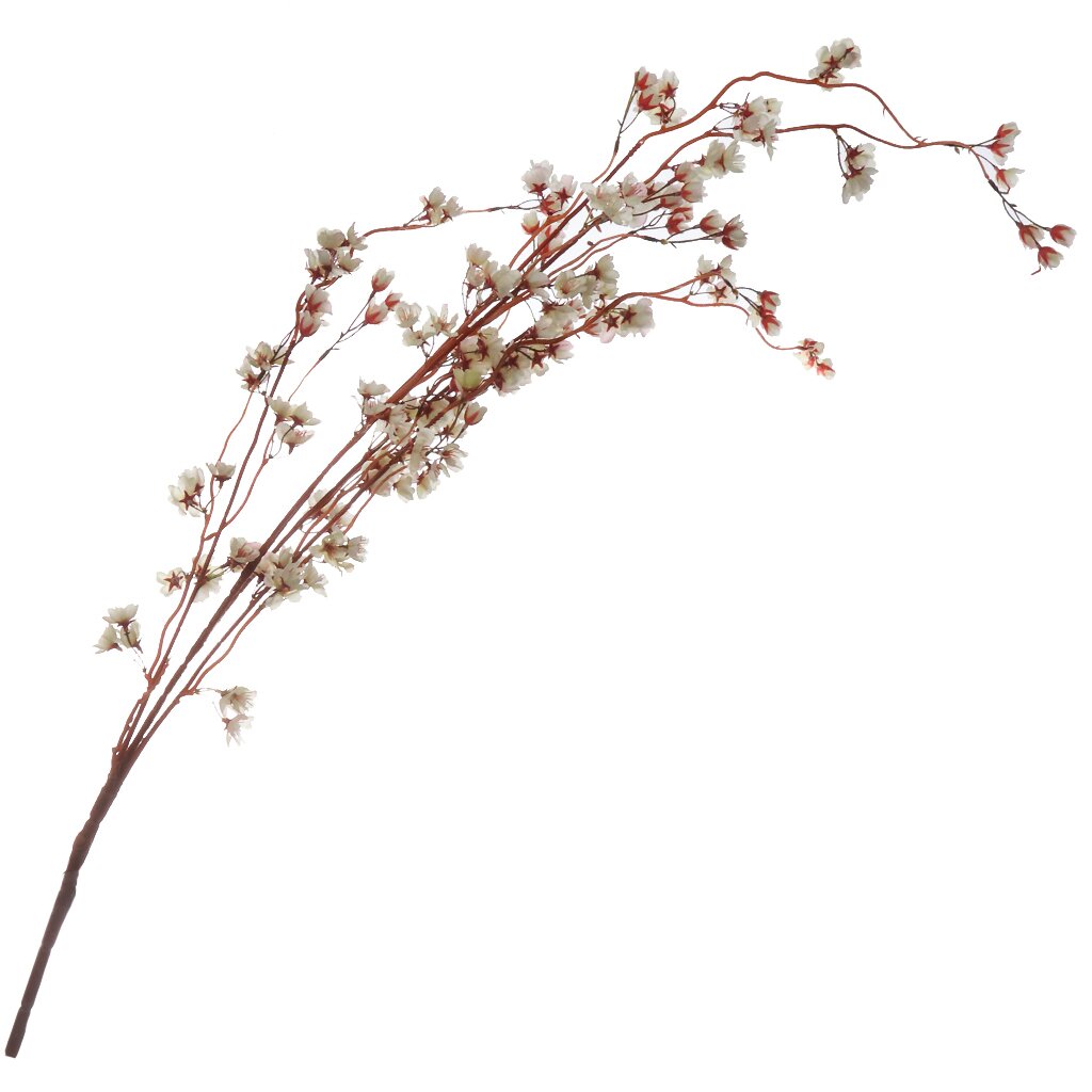 Цветок искусственный декоративный Ветка с цветами, 90 см, белый, Y6-10413 цветок искусственный декоративный ветвь с цветами 90 см красный y4 7920