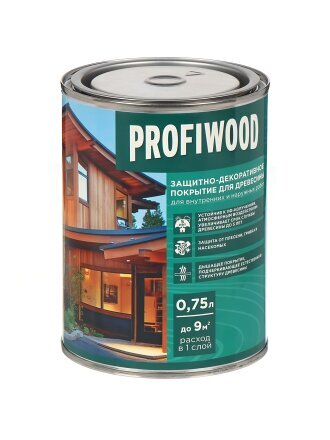 Пропитка Profiwood, для дерева, защитно-декоративная, тик, 0.7 кг