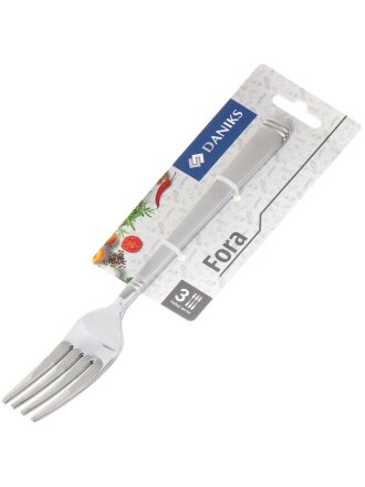 Вилка нержавеющая сталь, 3 предмета, столовая, Daniks, Fora