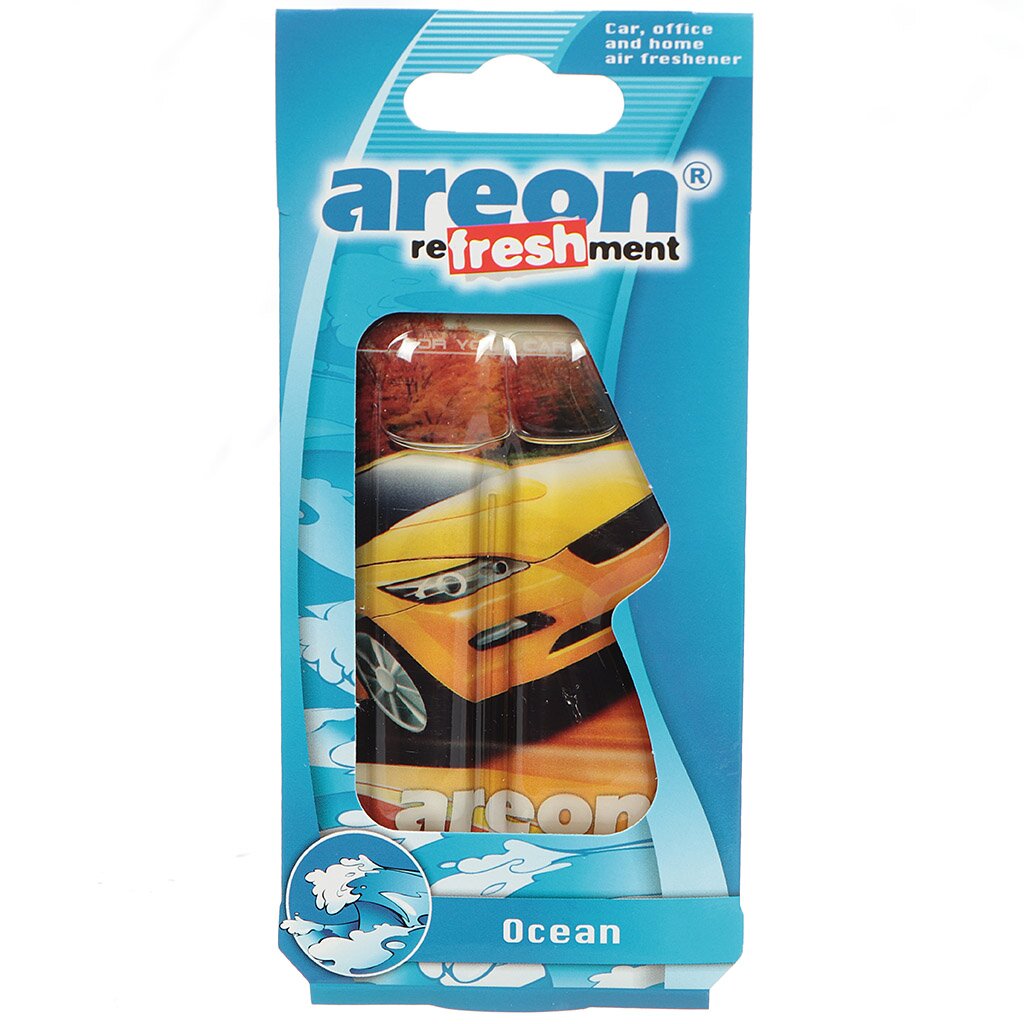 Ароматизатор в машину подвесной, гелевый, Areon, Refreshment Liquid Океан, 704-025-910