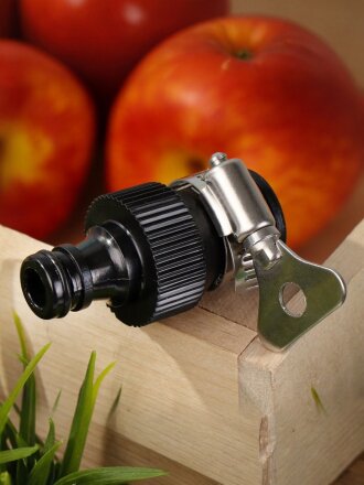 Адаптер 3/4", быстросъемный, с хомутом на кран без резьбы, Grandy, JS-3018