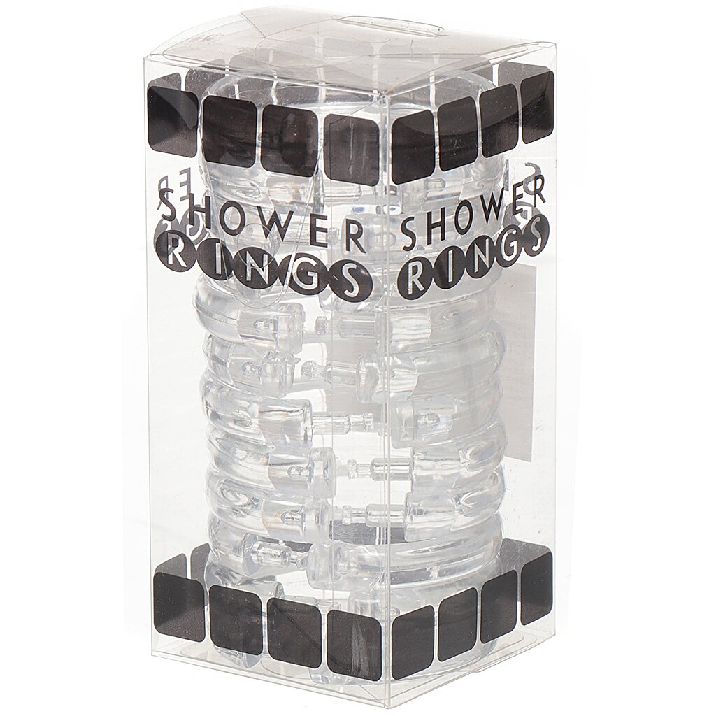 Кольца пластик, для штор, 12 шт, Y3-825 пластиковые кольца для штор аквалиния